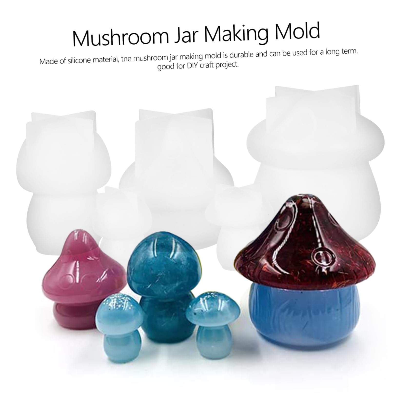 OSALADI 3 Ensembles Moules À Champignon Silicone pour DIY pour Artisanales Stockage Élégant De Petits 5 Pièces * 3