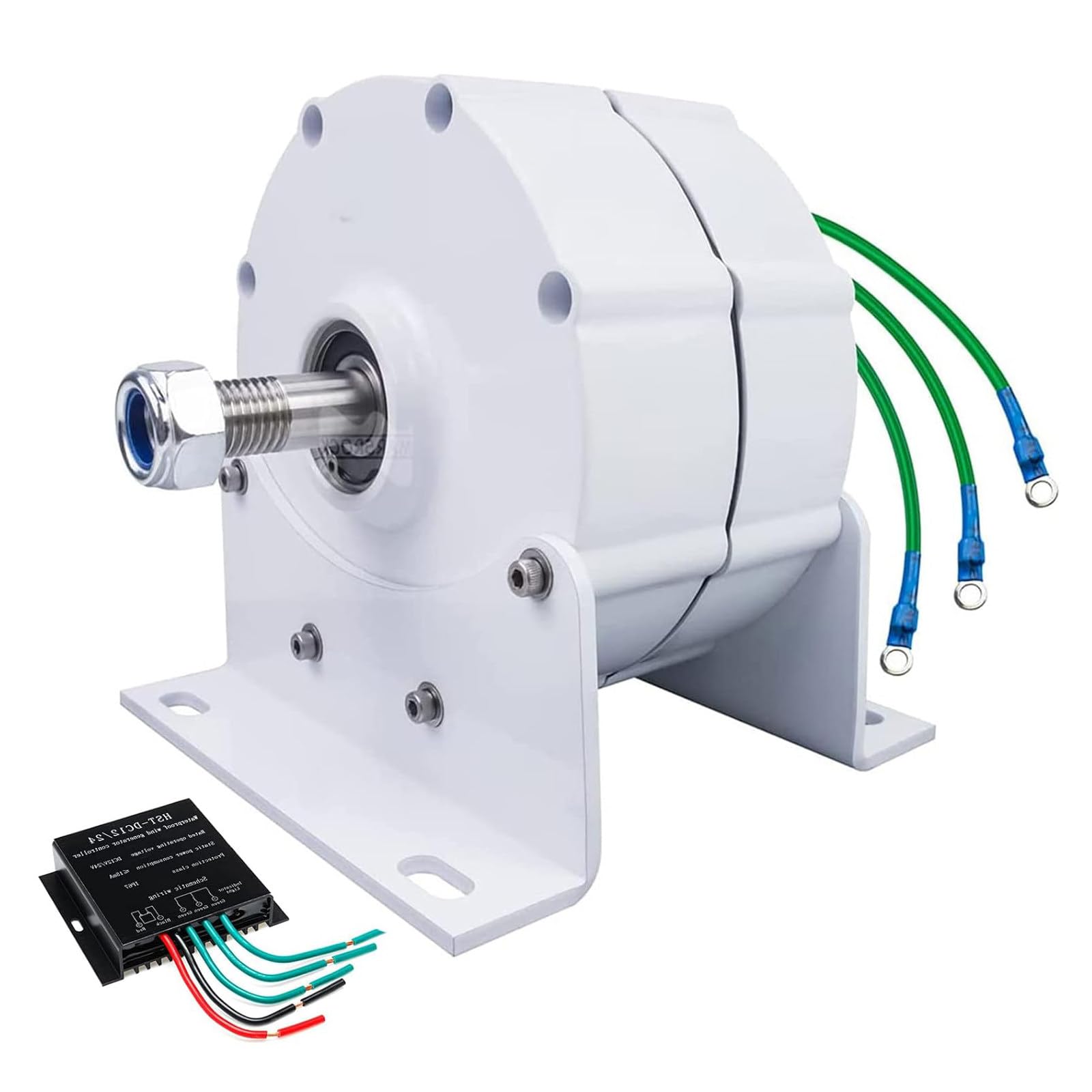 3 Phase Gearless Permanent Magnet Generator, Low Rpm 600R/Min 8000W 9000W 10000W 12000W 12V 24V 48V 120V 220V Small Permanent Magnet Generator Ac Alternator for Wind Turbine Water Turbine,12000W-24V