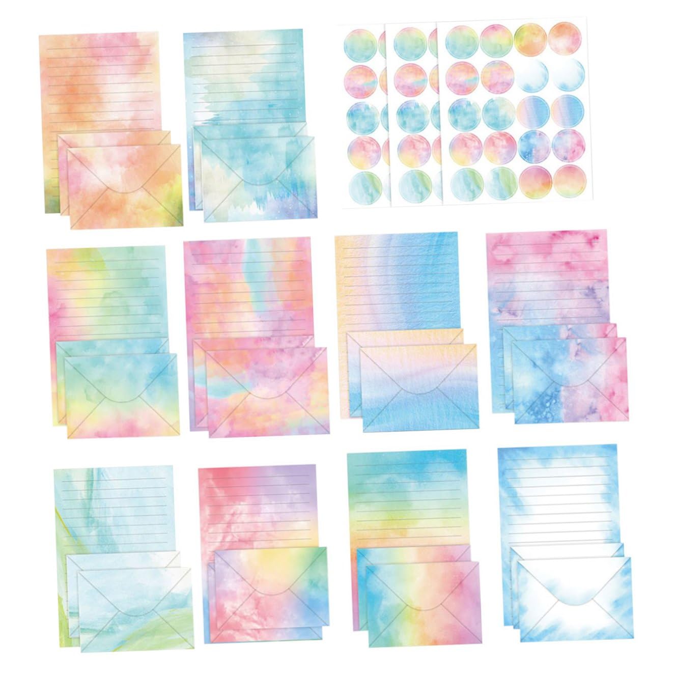 Wasserfarben Blanko Briefpapier 60 Stück aus Papier