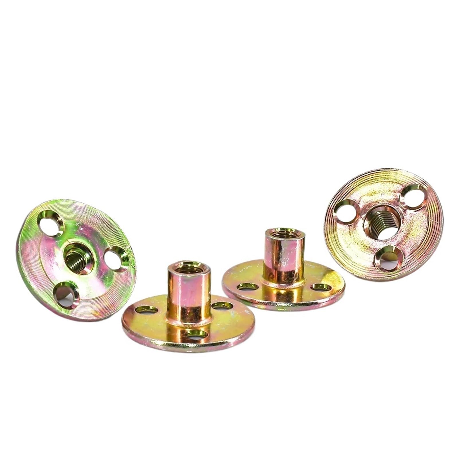 Tuerca de brida fija de tres orificios, Tuerca de brida placa hierro tres orificios M6 M8 M10(32 PCS,M 10)