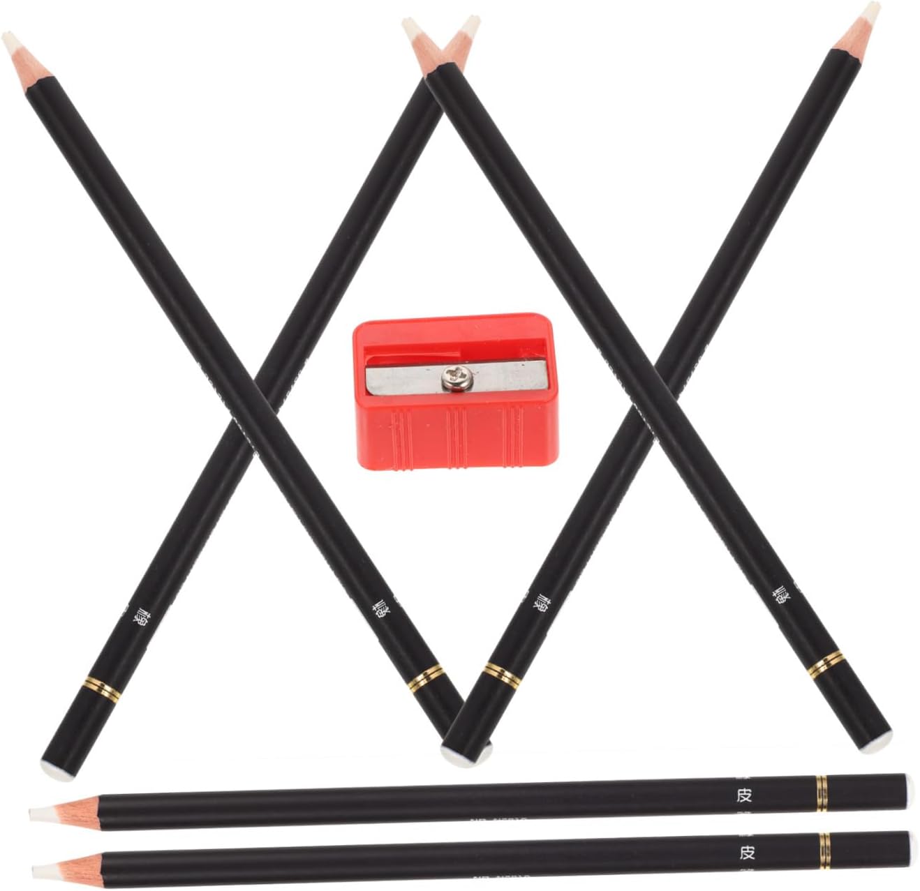 6Pcs Sketch Highlight Eraser Pen Set Drawing Rubber Pencil with Sharpener Artist-Grade Eraser for Students School Supplies