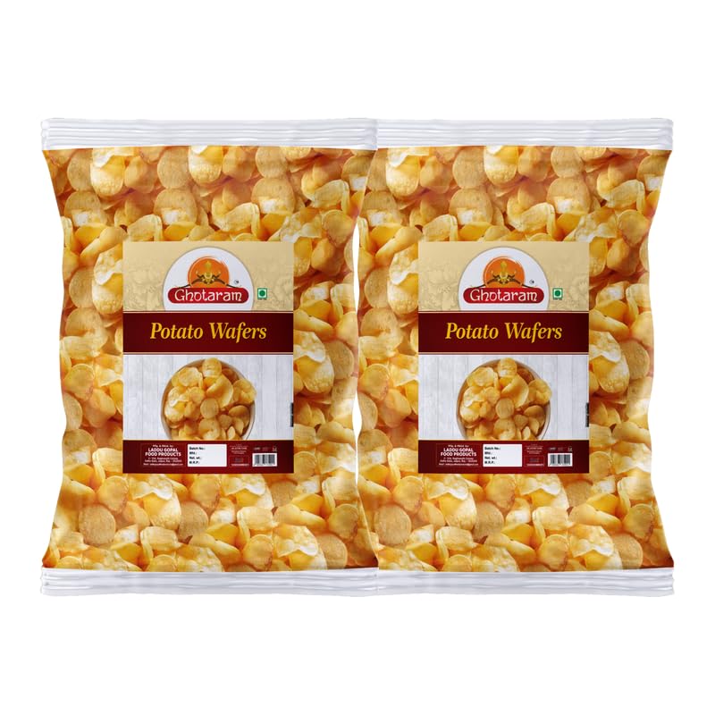 Ghotaram Falahari FARALI Aloo Wafers Aloo Alu Chips Potato Chips Fast Vrat Upwaas Navratri Namkeen Snack Tasty Yummy Snack Healthy Snack with goodness of Himalayan Pink Rock Salt-150g*2Pack (B0C9M73BFJ) Amazon Price History, Amazon Price Tracker
