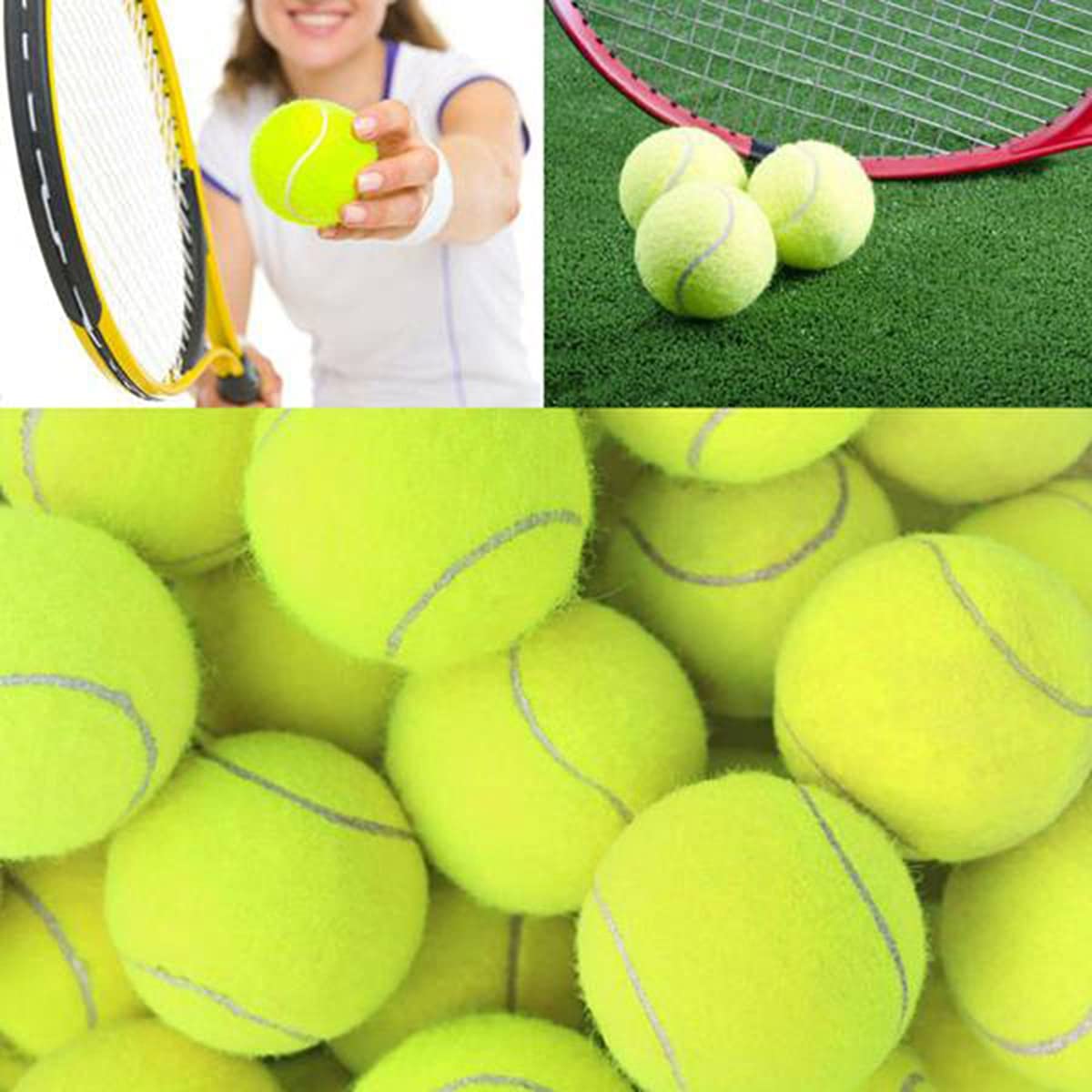 XIAOJUN Lot de 6 balles de tennis élastiques 66 mm pour débutants, noir