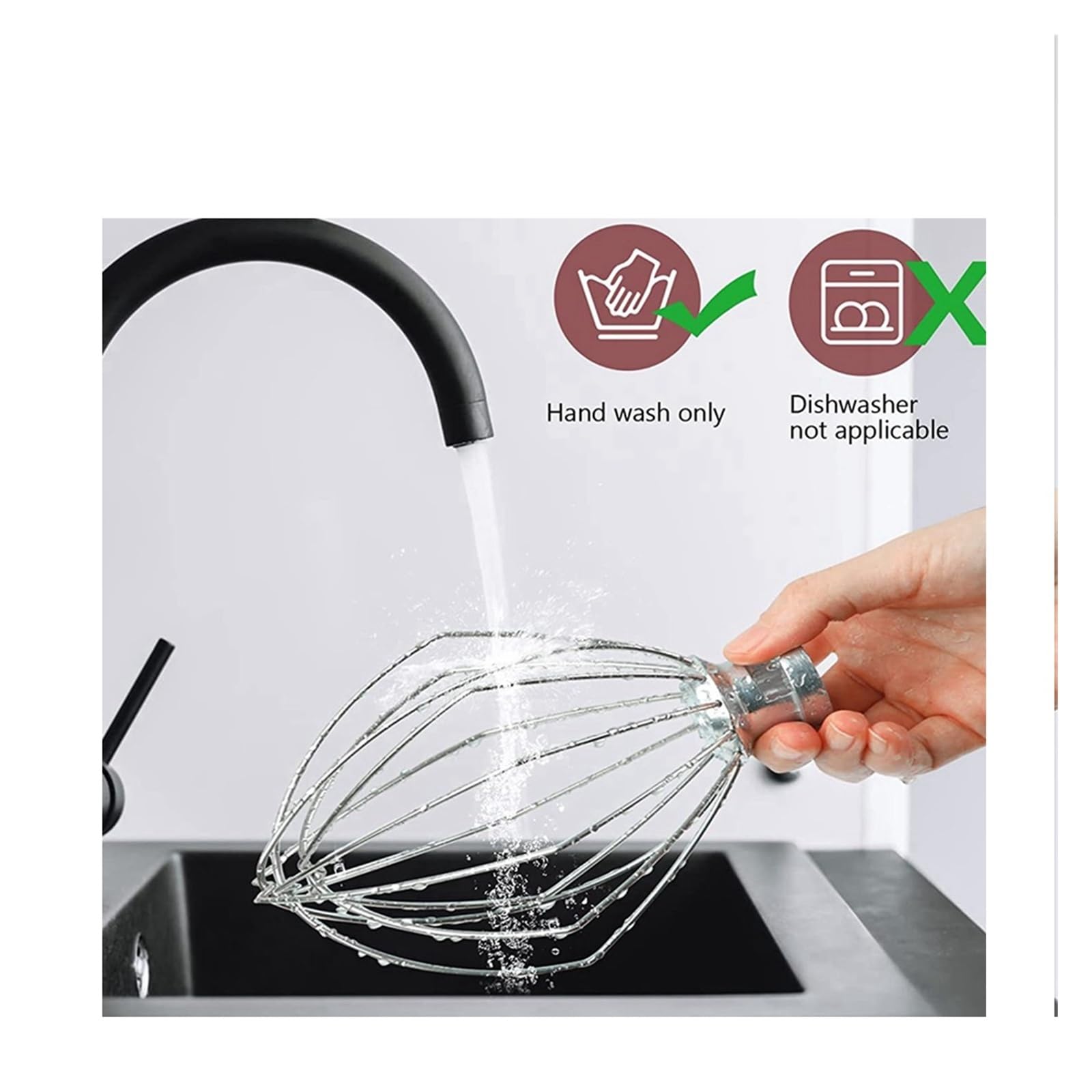 3X Schneebesen For 5QT Lift Und 6QT Standmixer, Schneebesenaufsatz, Edelstahl-Eiercremerührer-T33C