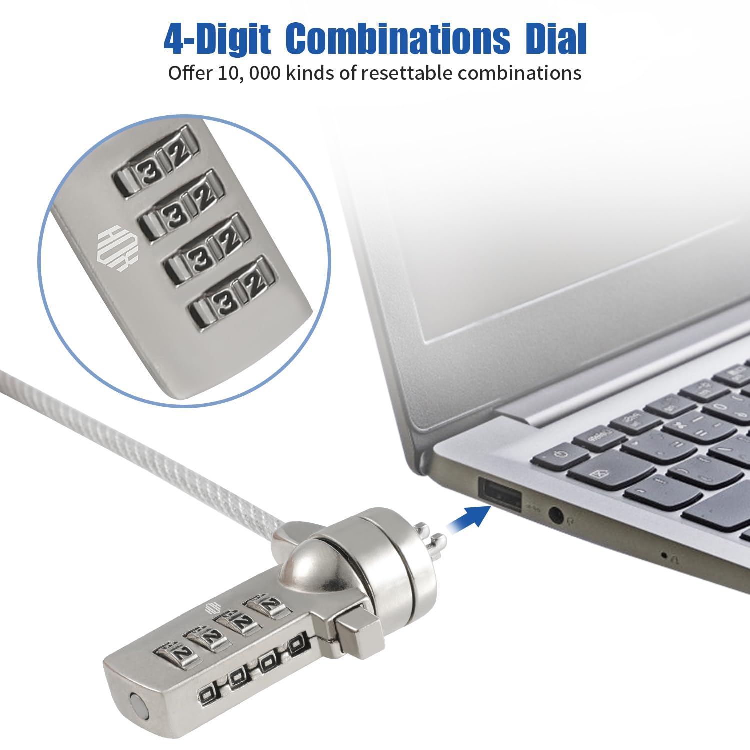 Kensington ClickSafe 2.0 Keyed Laptop Lock For Dell - Compact Security Lock With Cable For Wedge Slot