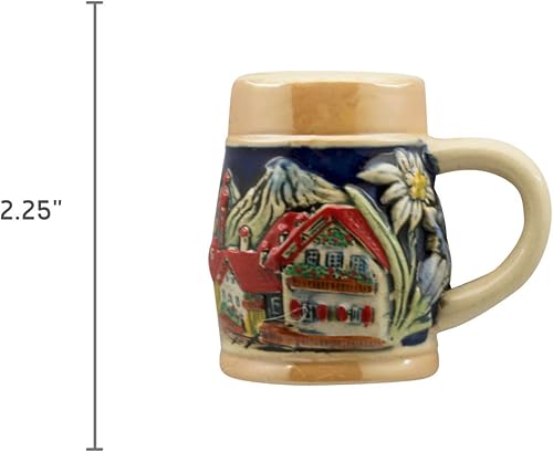 Miniatura 2 de Oktoberfest Beer Stein - Imán para nevera alemán Edelweiss
