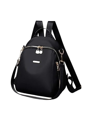 JAISOM Women’s Mini Backpack | Stylish Black Shoulder Bag with Anti-Theft Hidden Zippers | Water Resistant Lightweight 15L College Office Travel Daypack | Comfortable Adjustable Straps forGirlsLadies