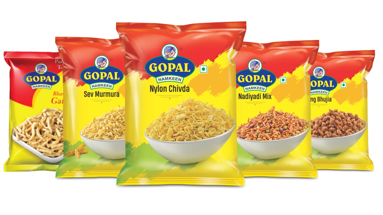 Gopal Namkeen Combo |Bhavnagri Gathiya 450g | Sev Murmura 450g |Nylon Chivda 500g |Nadiyadi Mix 450g |Sing Bhujiya 450g (B0B6HXP6L7) Amazon Price History, Amazon Price Tracker