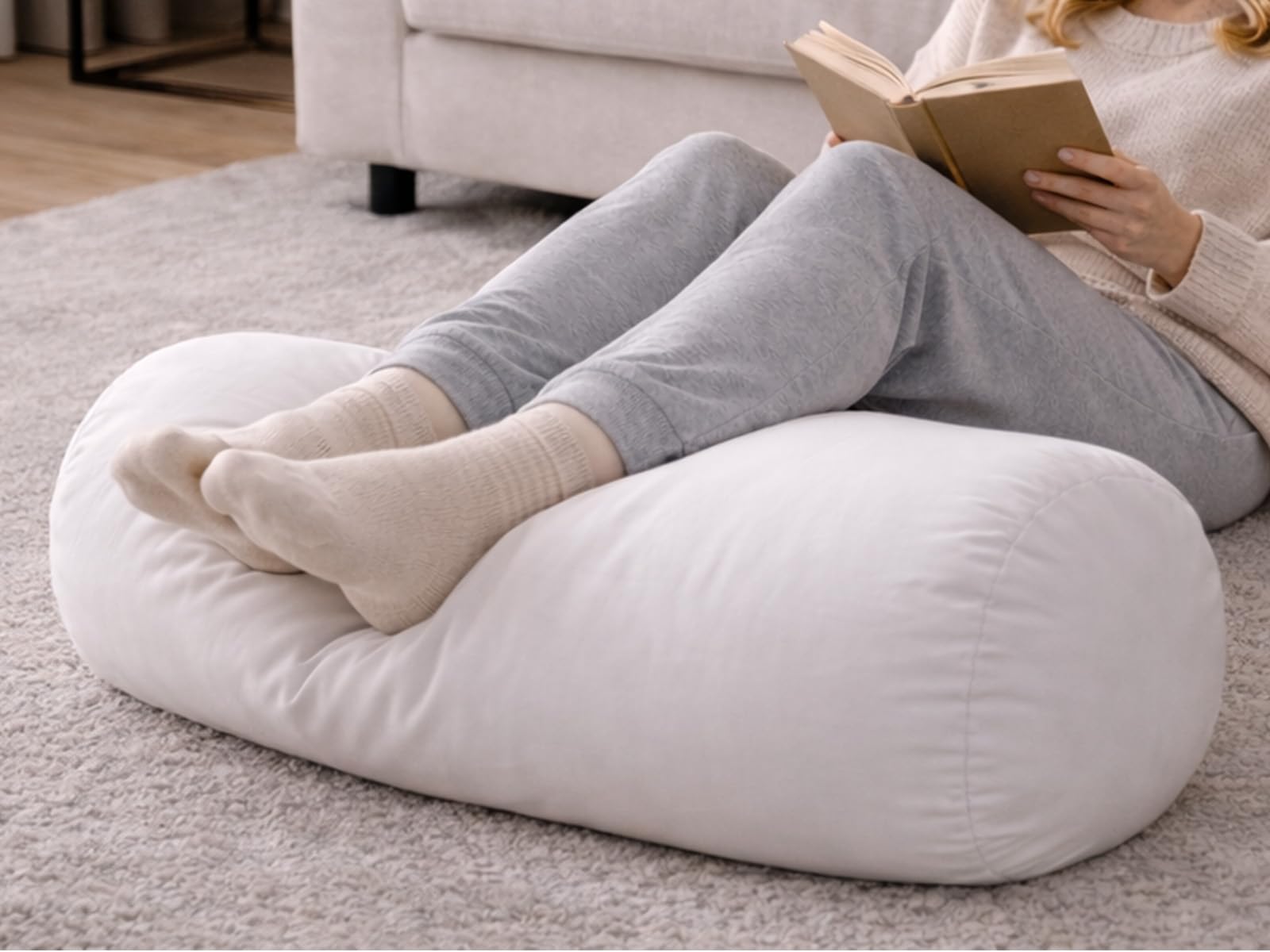 beties - PublikUp - Rolle 25x70 cm – extra Feste Yogarolle mit Schaumstoffflocken – variabel befüllbar – Lagerungsrolle & Beinrolle