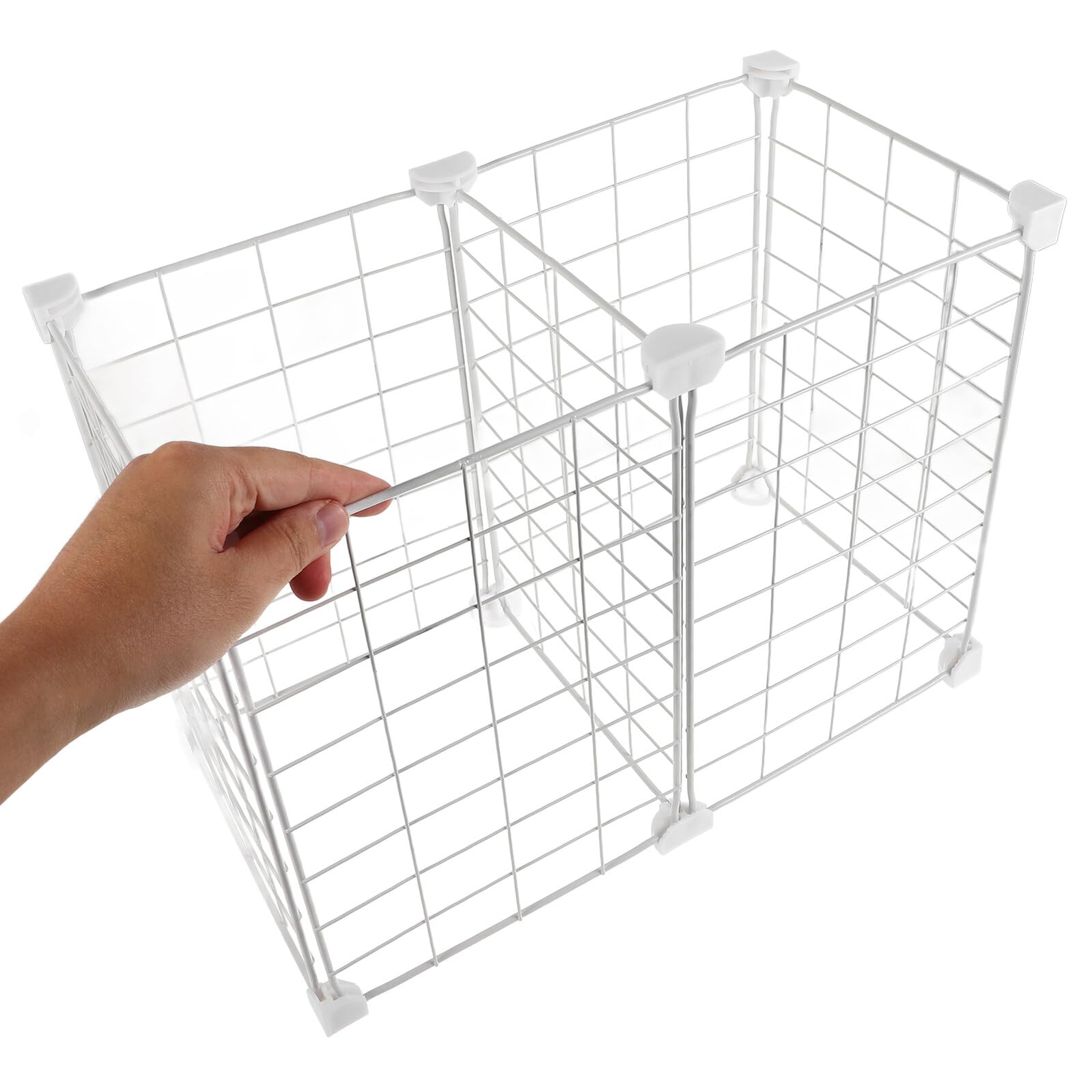Sewroro Organisateur de Congélateur Blanc en Plastique et Fer Design en Grille, Multiple Couches, Optimisation d'Espace et Isolation de L'Air Froid pour Congélateur Coffre
