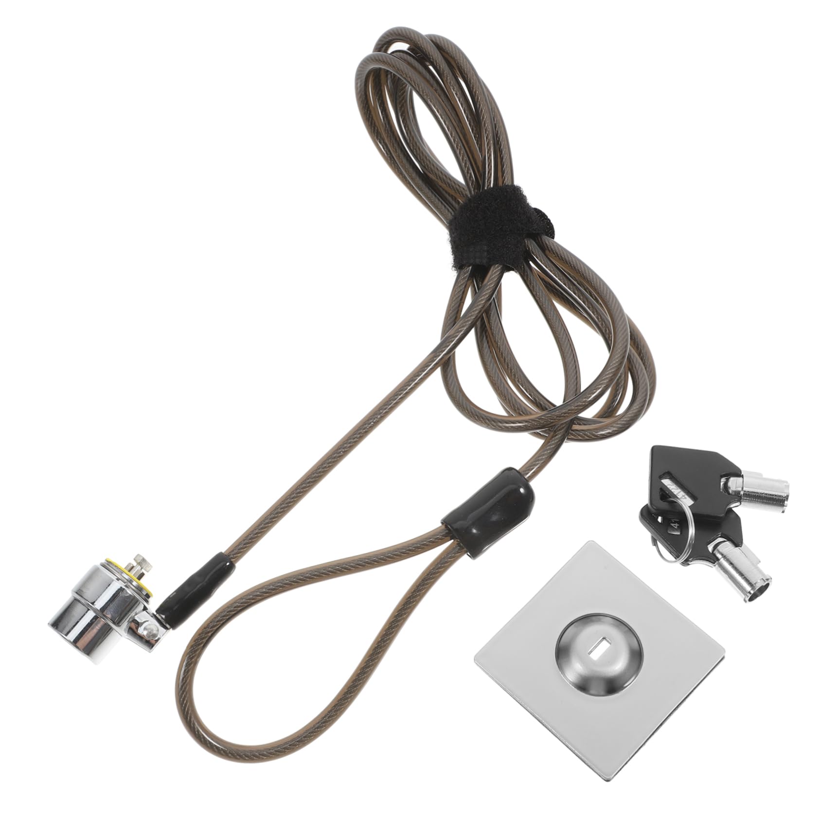 Angoily Lock 1.9m Lock Zinc Alloy Notebook Cable Lock Easy Unlock Key Security for Home Office