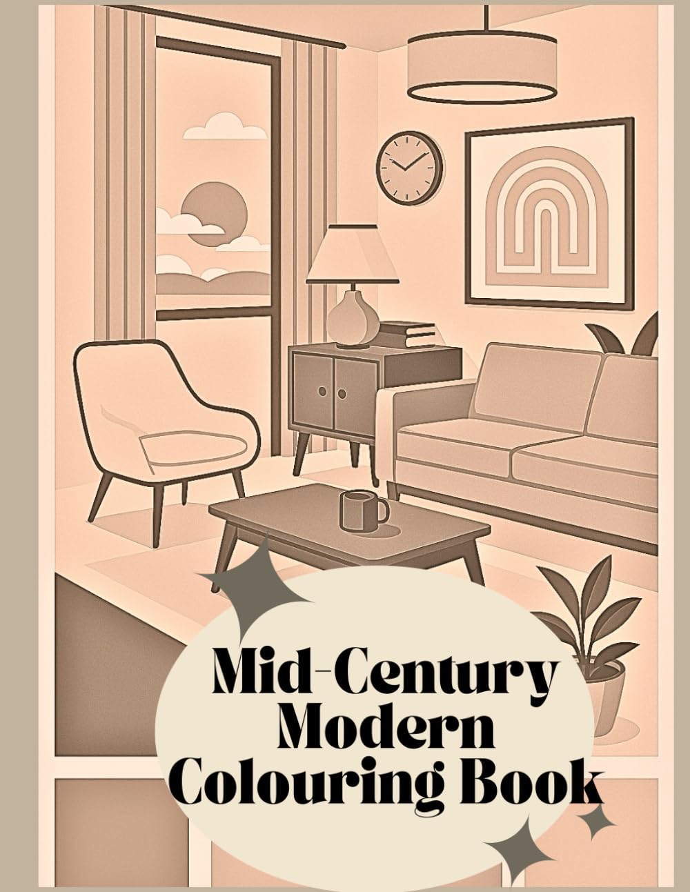 Mid-Century Modern Colouring Book