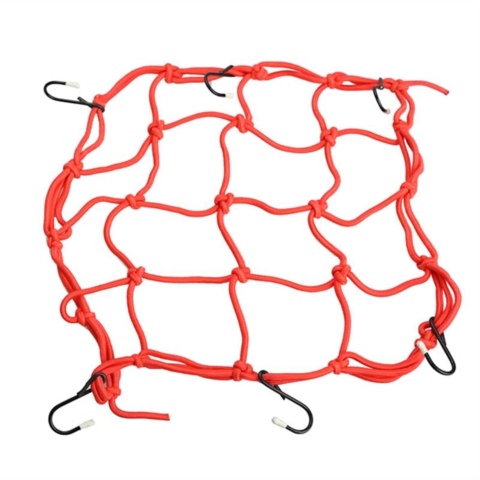Motorcycle helmet cargo net Universal 6 Hook Bungee Cargo Net Motorcycle Helmet Mesh Storage Motorcycle Helmet Luggage Suitable for motorcycles and bicycles (Color : Red)