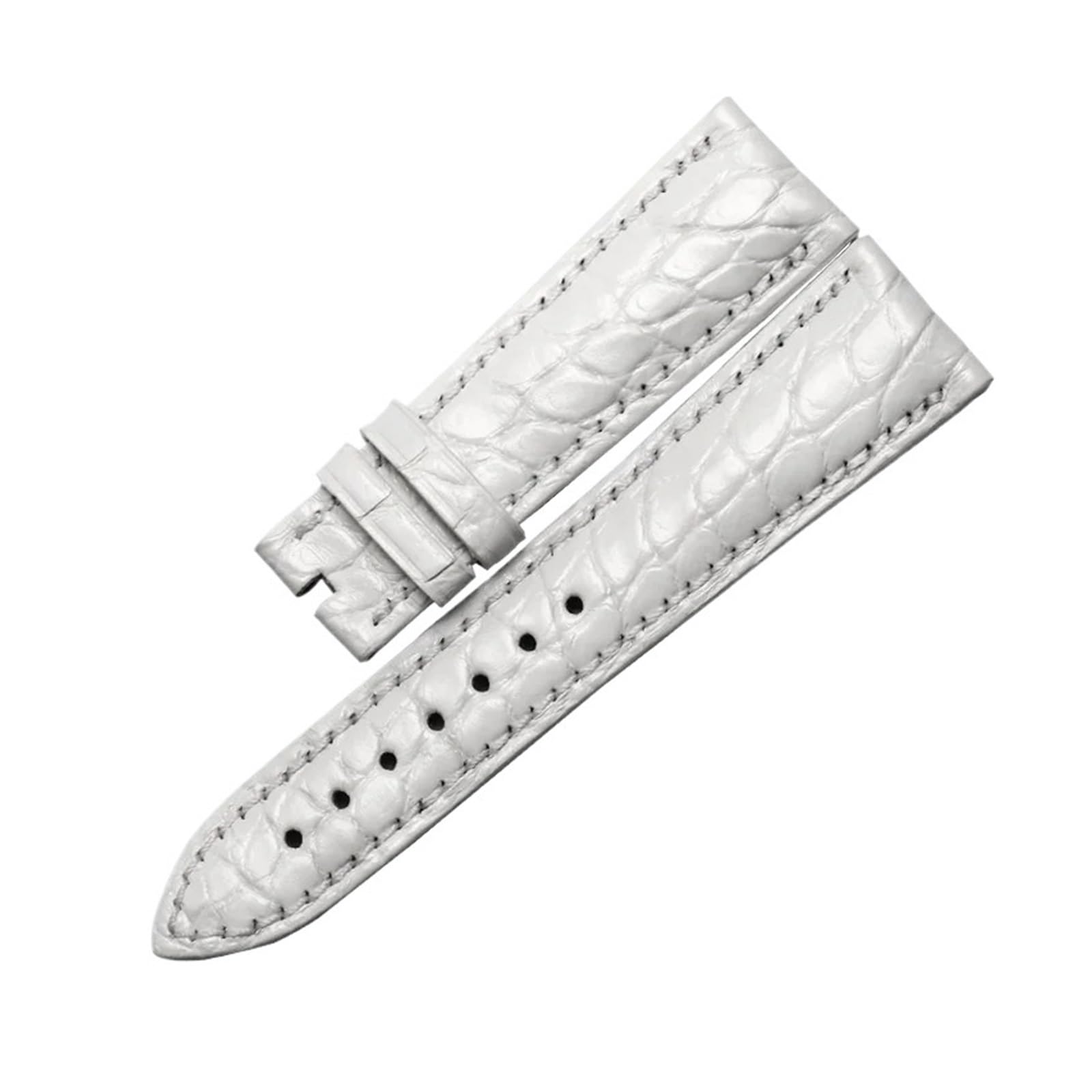 Bracelet en cuir alligator bleu rose pour montre Ulysse Nardin Dual Time au quotidien