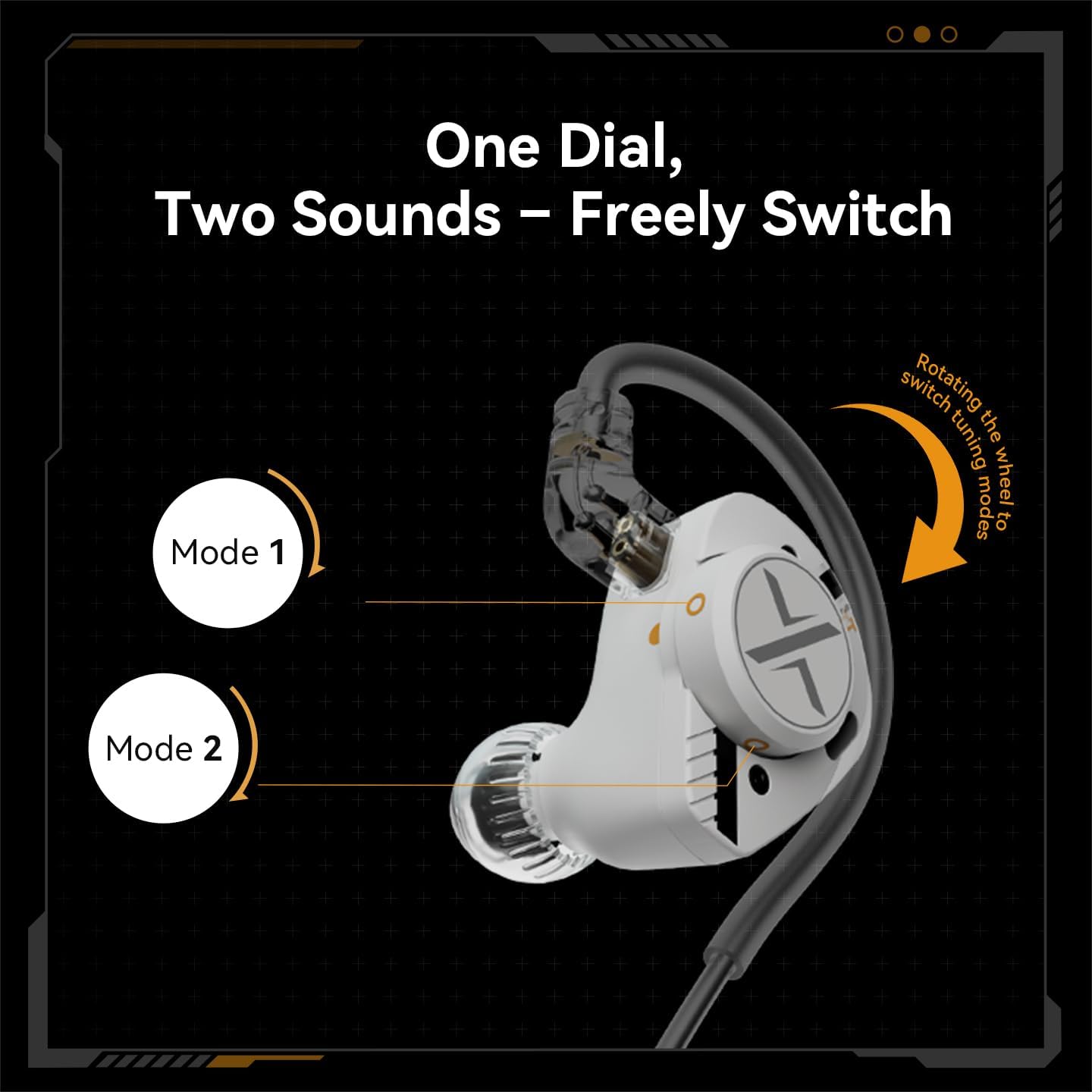Fanmusic ooopusX Op.24 2DD+4BA Hybird in-Ear Headphones HiFi Op24 Wired Monitors Earbuds with One Dial (3.5mm no mic)