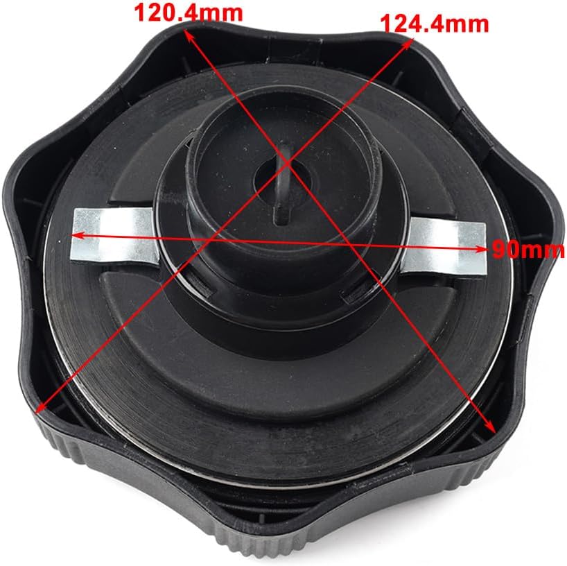 Three T FSFY Plastic 7414913 Fuel Tank Cap 7041664 Black For Kubota Excavator U55-4, KX018-4, KX033-4, KX040-4, KX057-4