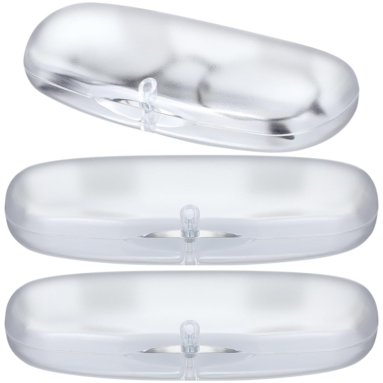 CALLARON 3 stuks brillenkoker heldere zonnebril brillenkoker opbergbox voor brillen harde schaal harde opbergdoos mannen en vrouwen pvc, transparant, 15.5X6.5X3.5CM CALLARON 3 stuks brillenkoker heldere zonnebril brillenkoker opbergbox voor brillen harde schaal harde opbergdoos mannen en vrouwen pvc, transparant, 15.5X6.5X3.5CM