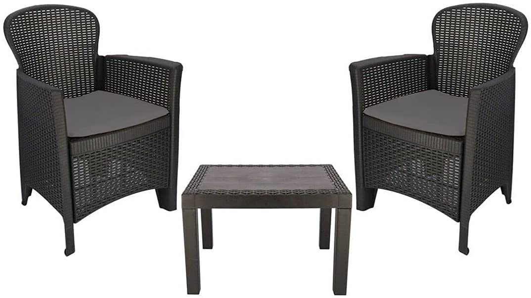Rattan Garden Table and Chairs Set Set Of 2 Garden Chairs With Cushions and Table Patio Set