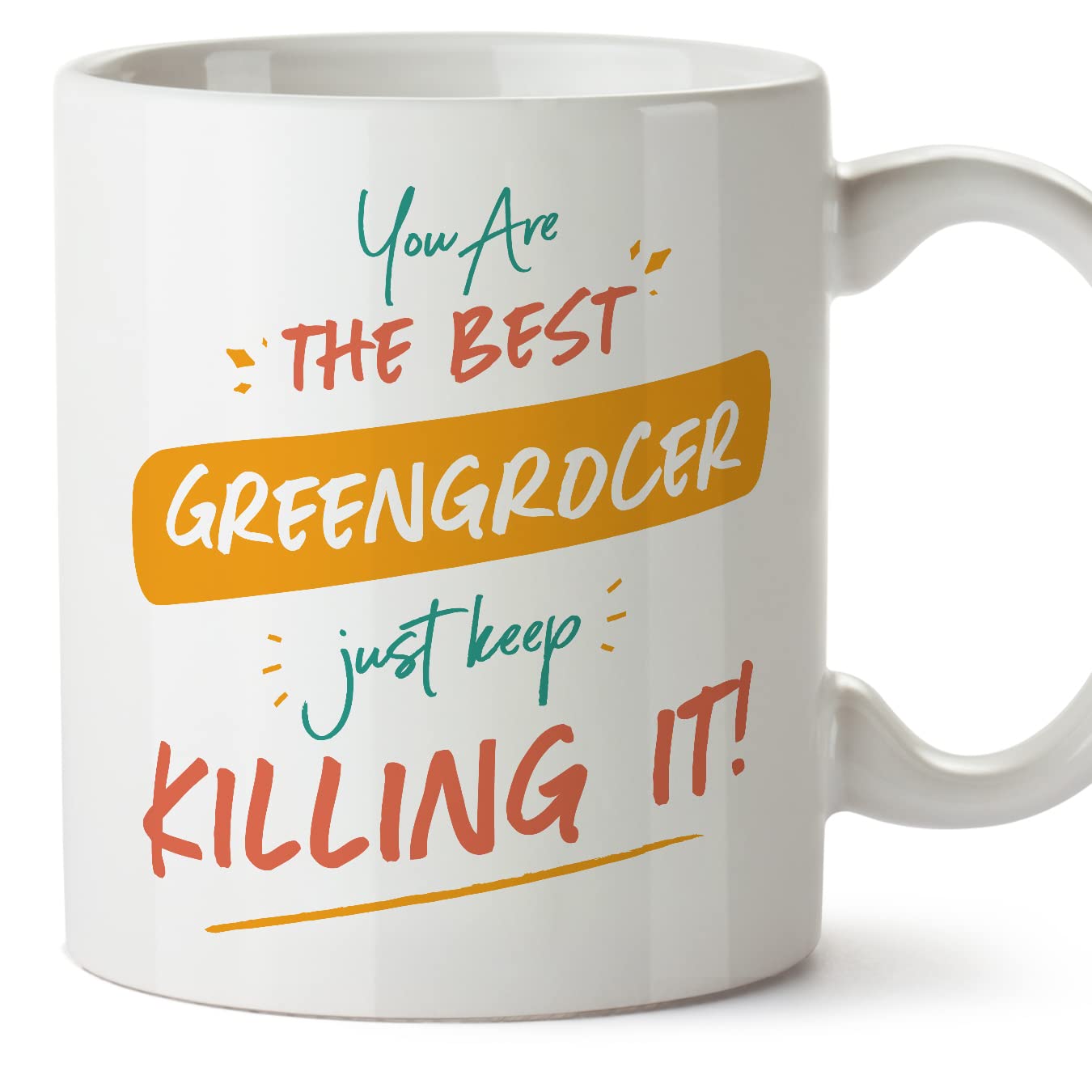 MUGFFINS Greengrocer Woman Mug - in English - You are The Best Keep Killing it - Funny Gift for Colleagues - Ceramic 11oz Mug โ image 1