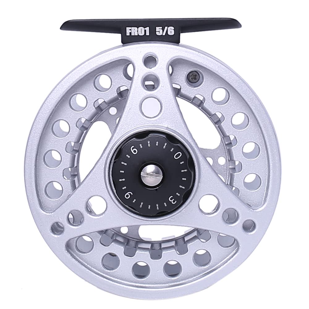 Kylebooker Carrete de pesca con mosca, eje grande con cuerpo de aluminio, carrete de mosca 3/4 wt 5/6 wt 7/8 wt