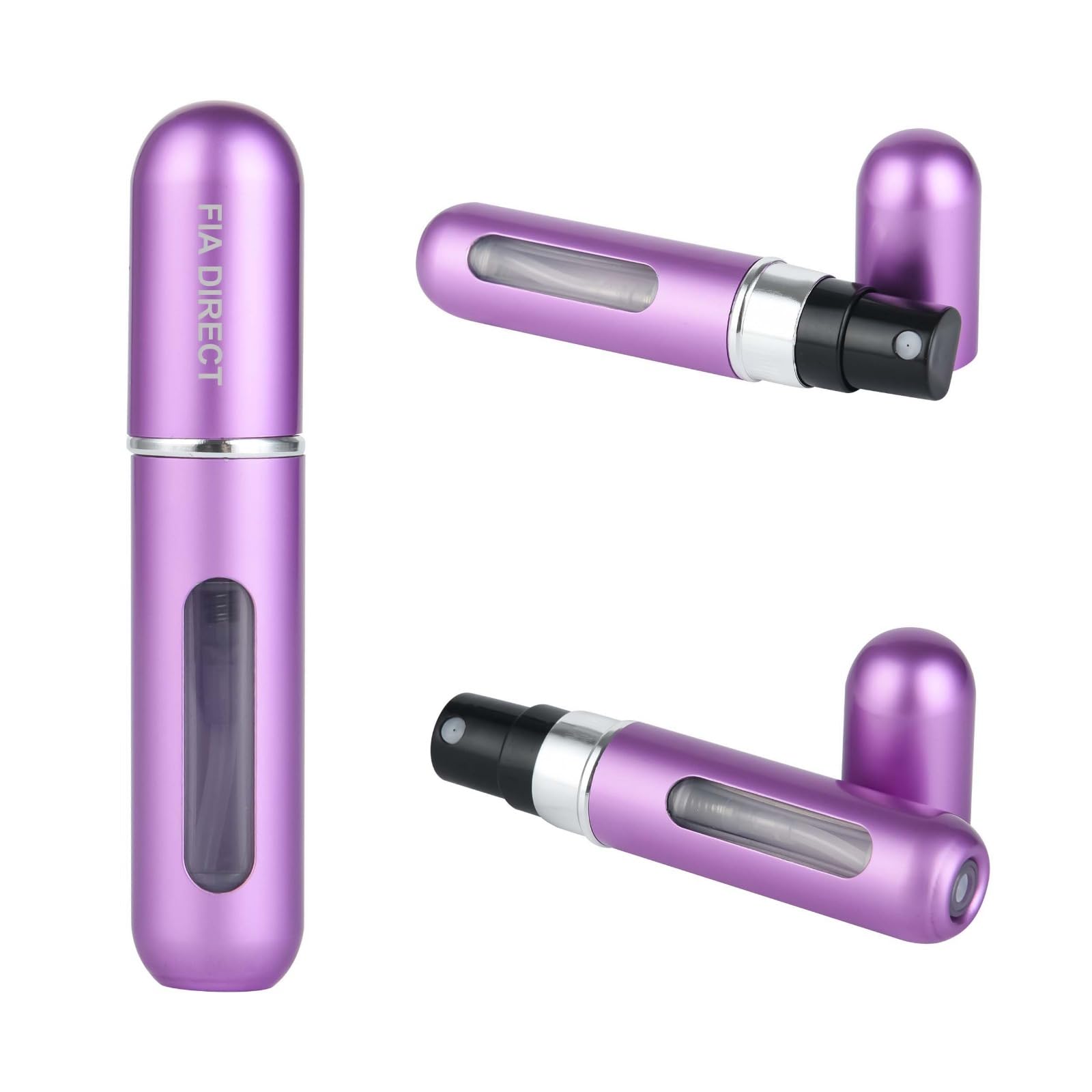 Fia Direct Purple 6Ml Perfume Atomiser Aftershave Travel Refillable Bottle Portable Handbag Spray-Nicotine Free (Purple)