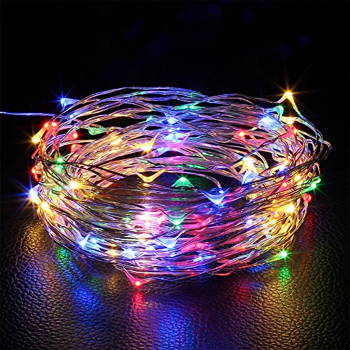 Running Bulls Efeu Lichterkette Außen Batterie, 100 LEDs Weihnachten Deko Lichterkette 32.8FT/10M Lichterkette für Zimmer mit 6M Efeu Künstlich Pflanzen für Garten Hochzeit Wandbeleuchtung (Bunt) Cover