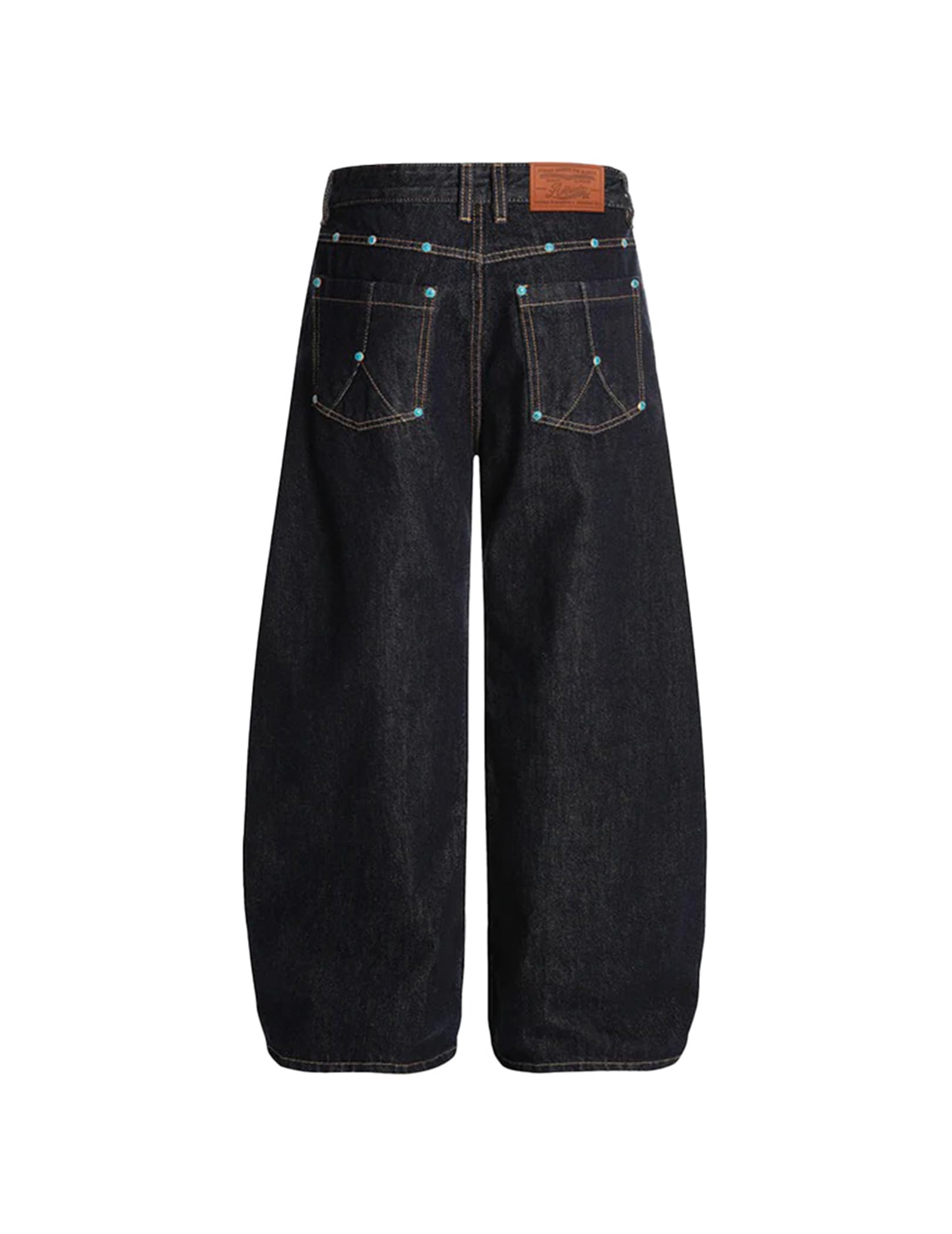 Aelfric Eden Herren Baggy Jeans Vintage Rivets Denim Hosen Damen Wide Leg Jeanshose Hip Hop Streetwear Skateboard