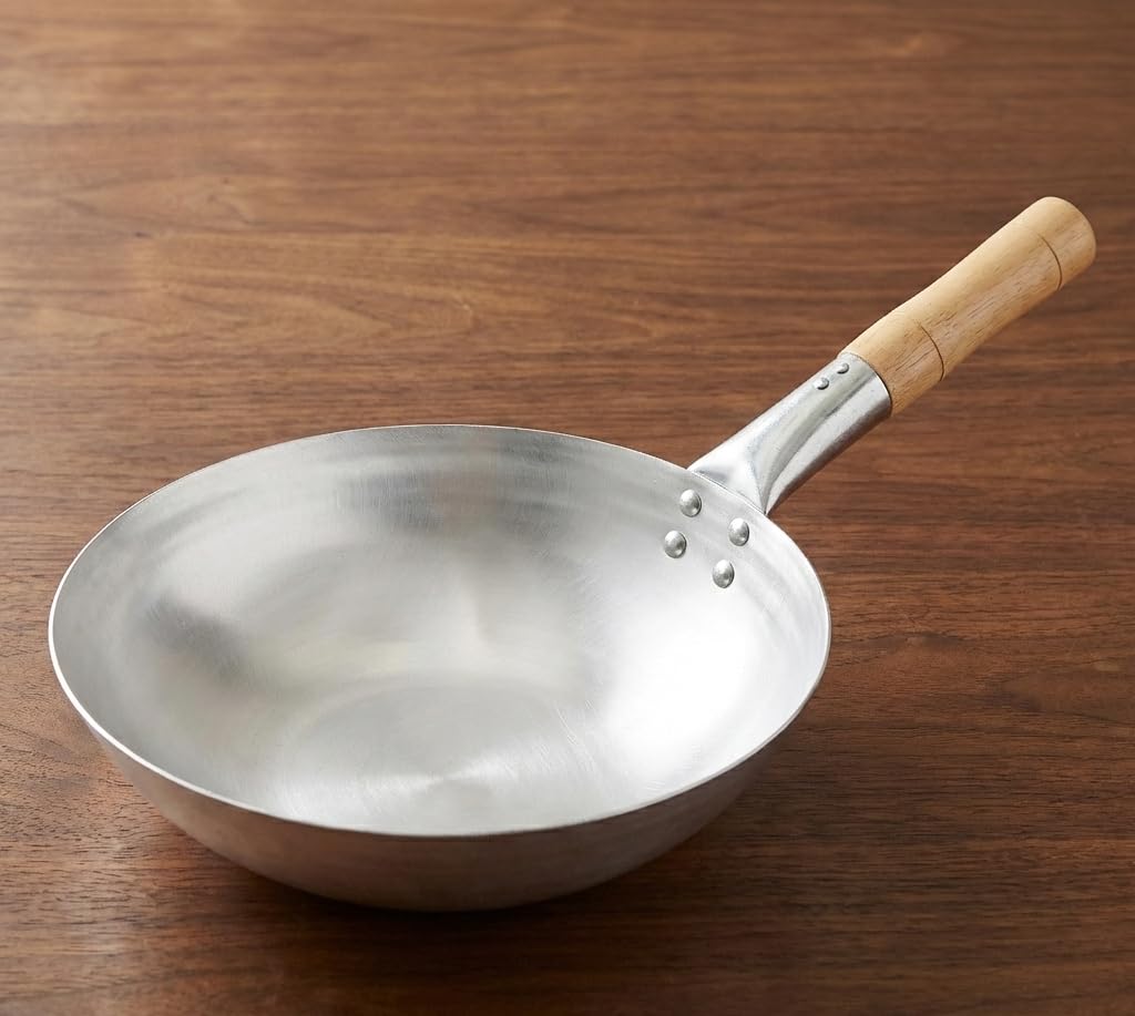 WokHouse Iron Kadhai11 inches Iron Wok | Chinese Kadhai with Wooden Handle |