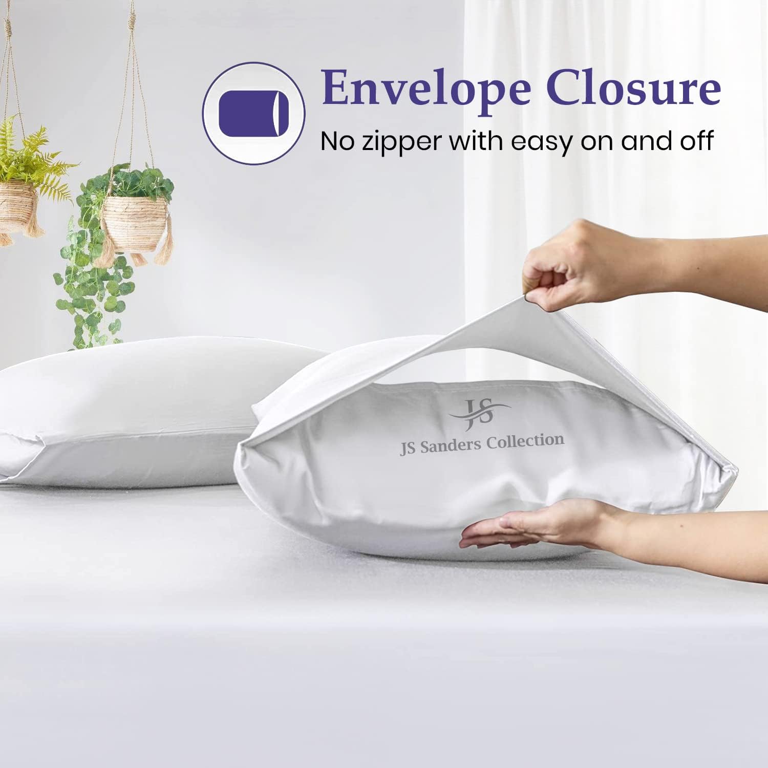 Split Head Flex Queen Sheet Set - 100% Cotton Bed Sheets for Adjustable Beds - Flex Top Queen Sheets for Sleep Number Beds 18" Deep, 32" Top 4 Piece Set (Half Split Fitted) White