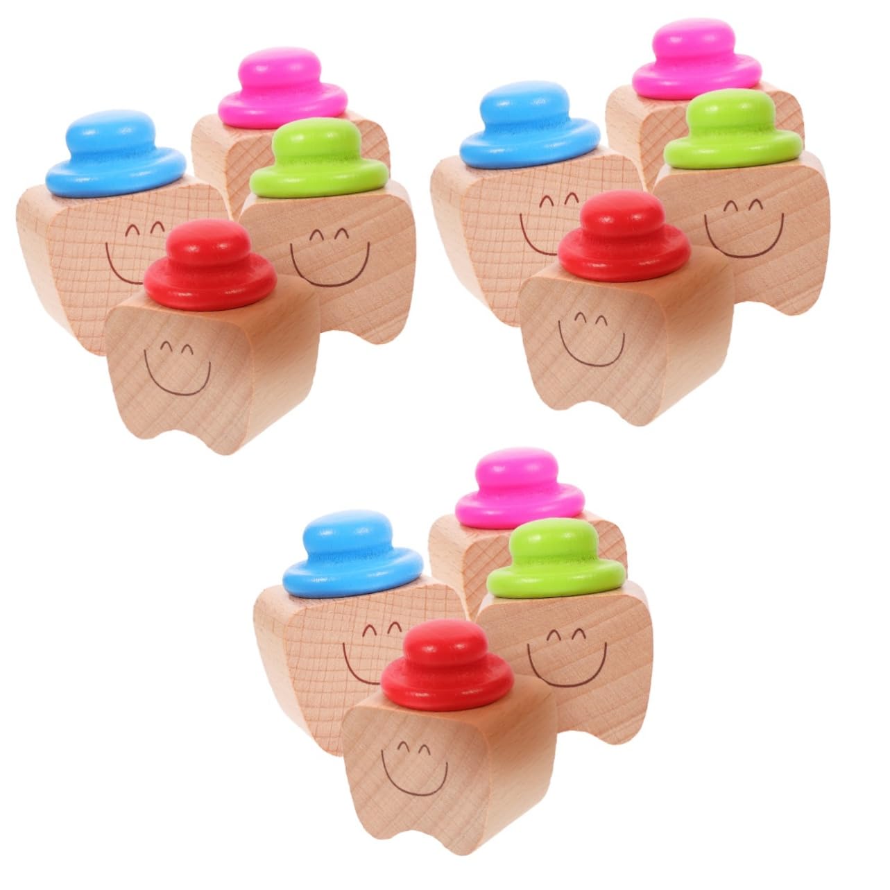 VICASKY 12piezas Cajas De Dientes De Madera Para Recipientes Para Dientes De Leche Recuerdos Infantiles