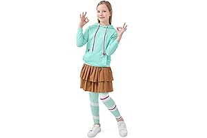 Velope Costume Hoodie Pullover With Skirt and Leggings Set for Girls