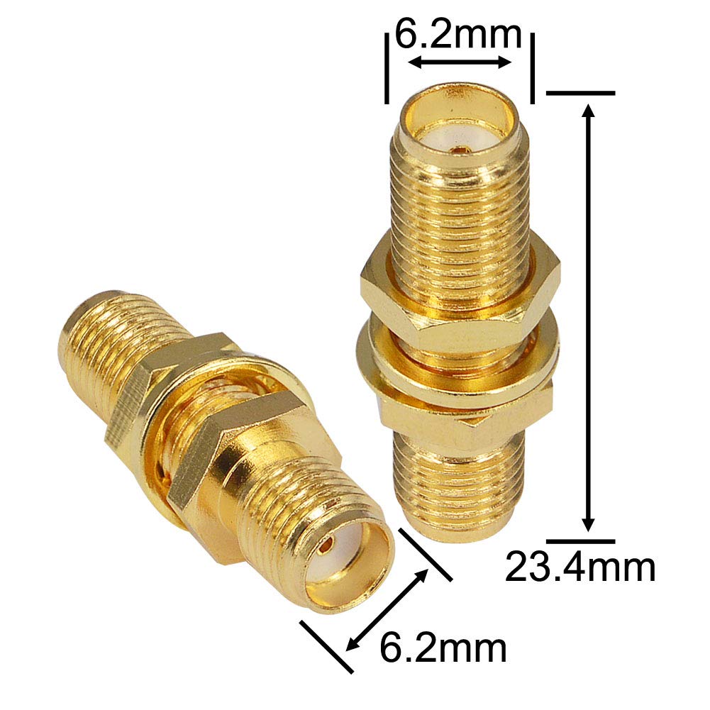 Adattatore coassiale SMA femmina a femmina per antenna WiFi 4G connettore paratia
