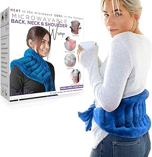 Sponsored Ad - XL Microwave Heating Pad for Back Pain Relief with 71" Ties to Secure Your Heat Wrap, Moist Heating Pad Mic...