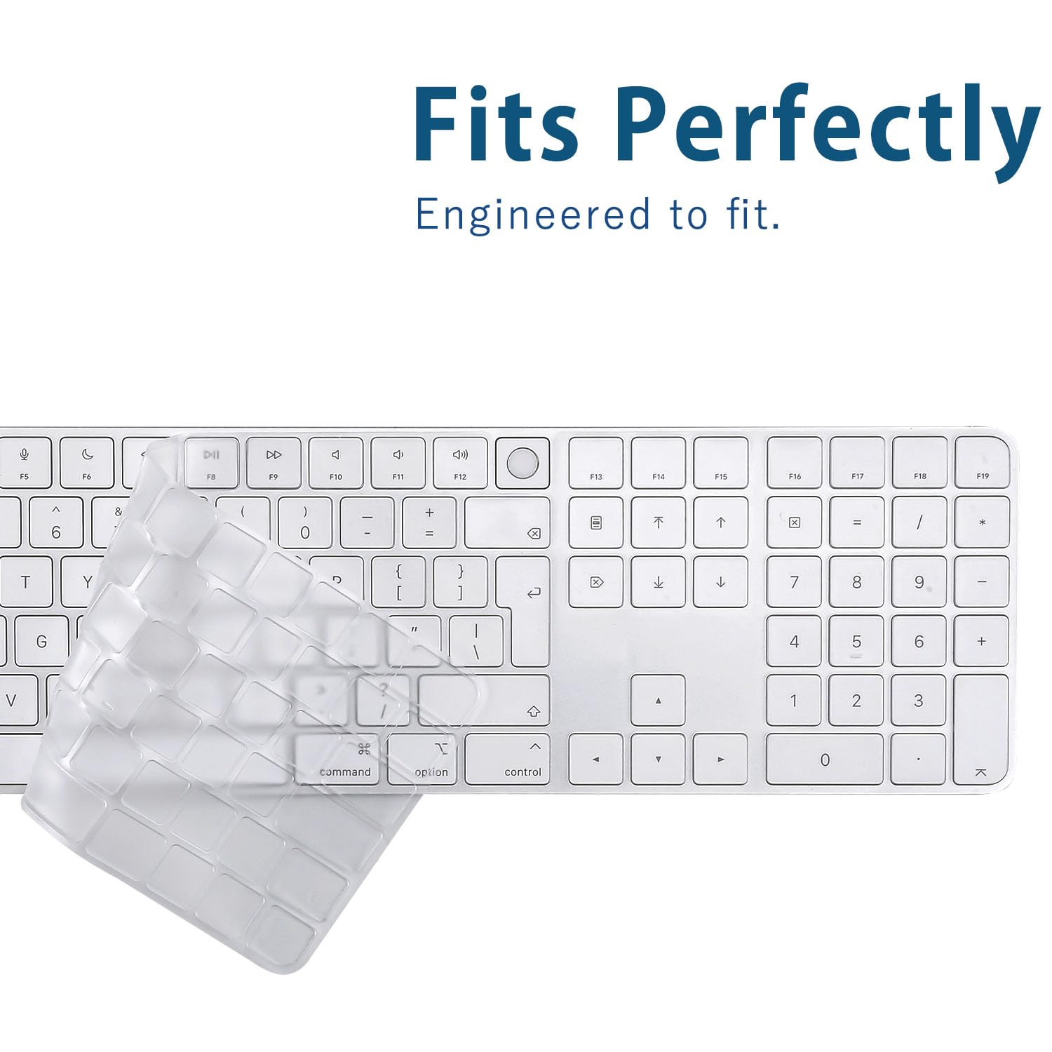 Tastaturabdeckung kompatibel mit Magic Keyboard (2024 Modell A3119 Europäisches Layout, mit Touch ID, mit Ziffernblock) - ultradünn,Tastaturschutz,