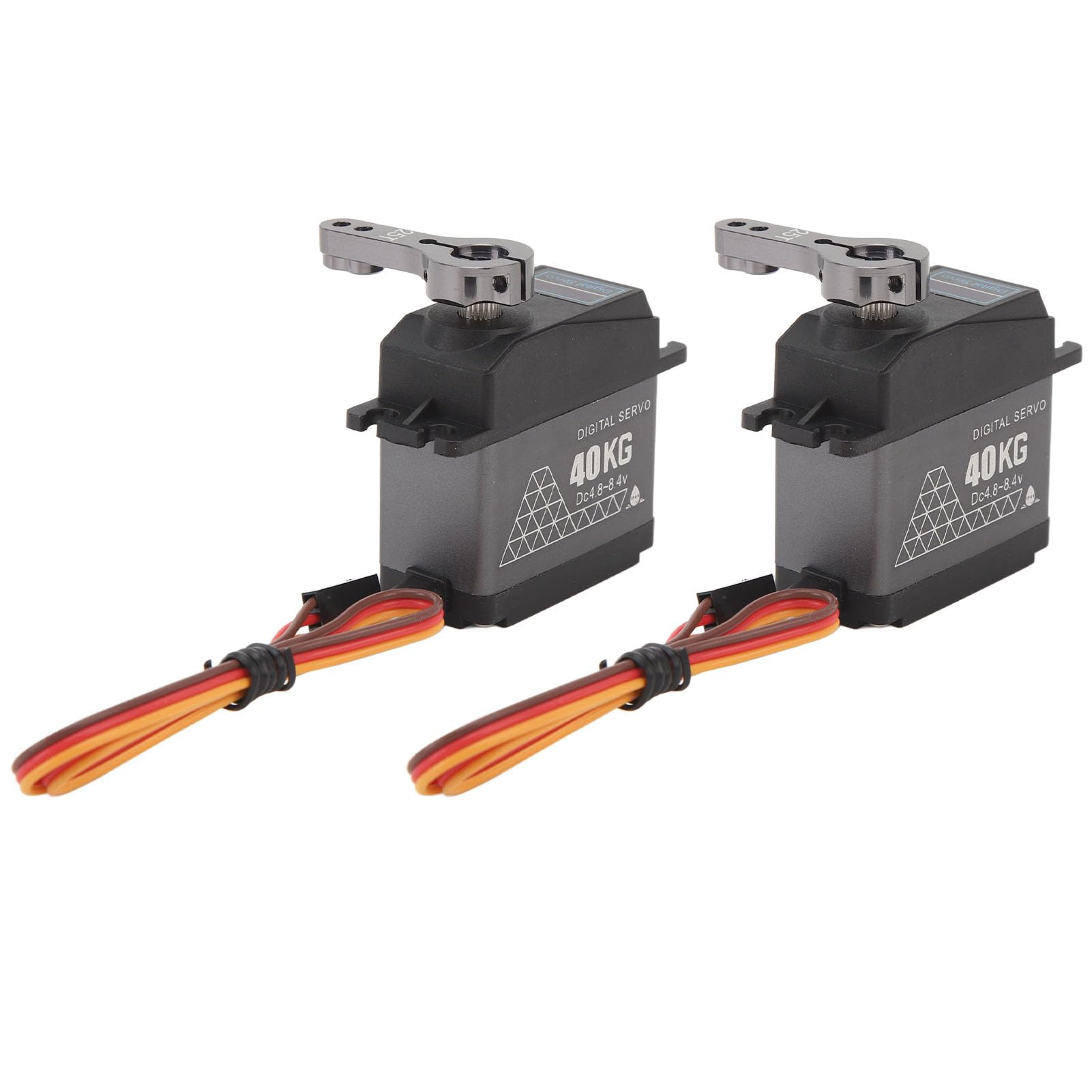 Servo Digital RC, 2 juegos de 40 kg de Servo Coreless con brazo de metal de 25 T establecido alta torsión para 1/12 1/10 1/8 Coche RC Robot