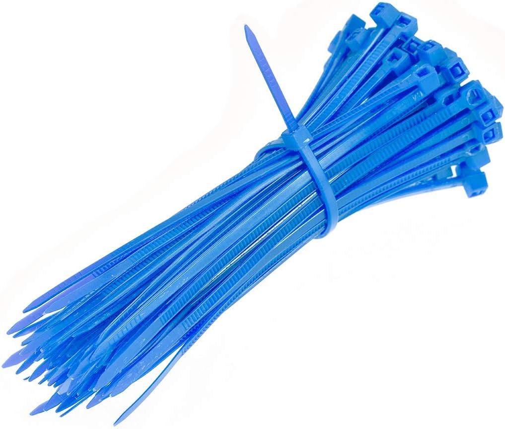 MARVYC 8 inch (100 Pcs) Cable Zip Ties, Premium Nylon Multi-Purpose Self-Locking ties, for Indoor and Outdoor use (Blue)-image-15