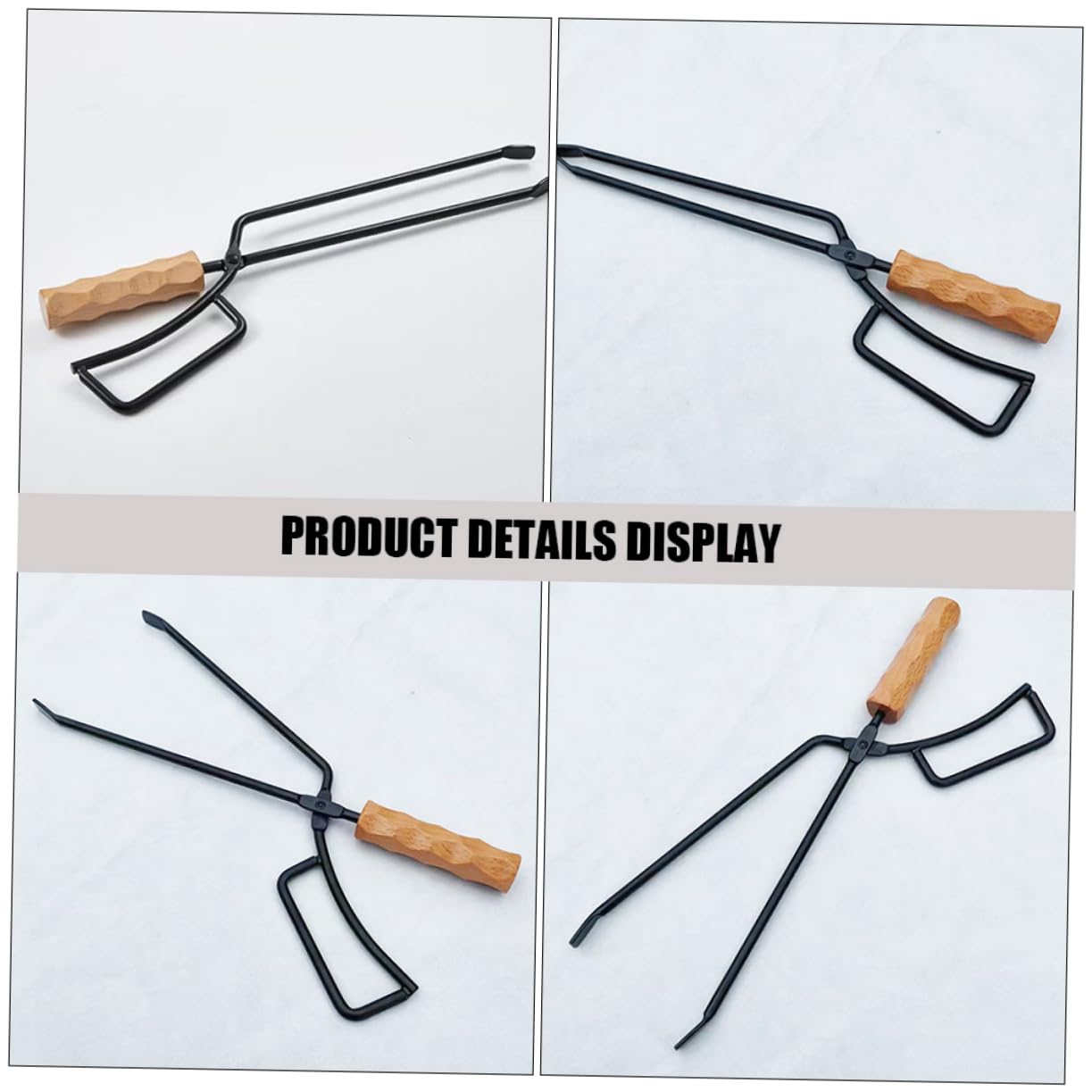 IMIKEYA Pinze Per Barbecue Carbone Strumento Per Legna Pinza Extra Lunga Strumenti Per Falò
