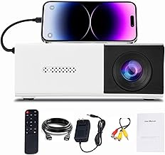 Portable Mini Smart Projector Compatible with Android iOS Laptop firestick - 60 inch Projection | 1080P FHD Support for Children's, Home Cinema, Compatible with Smartphone/Laptop/PS4/Firestick