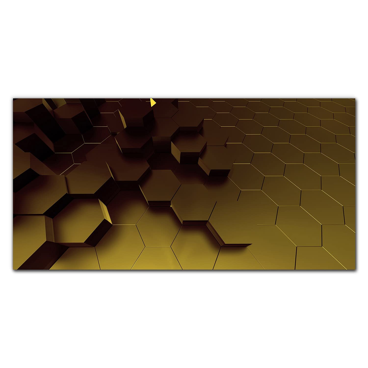 Dosseret en verre trempé hexagonal 120x60cm haut de gamme