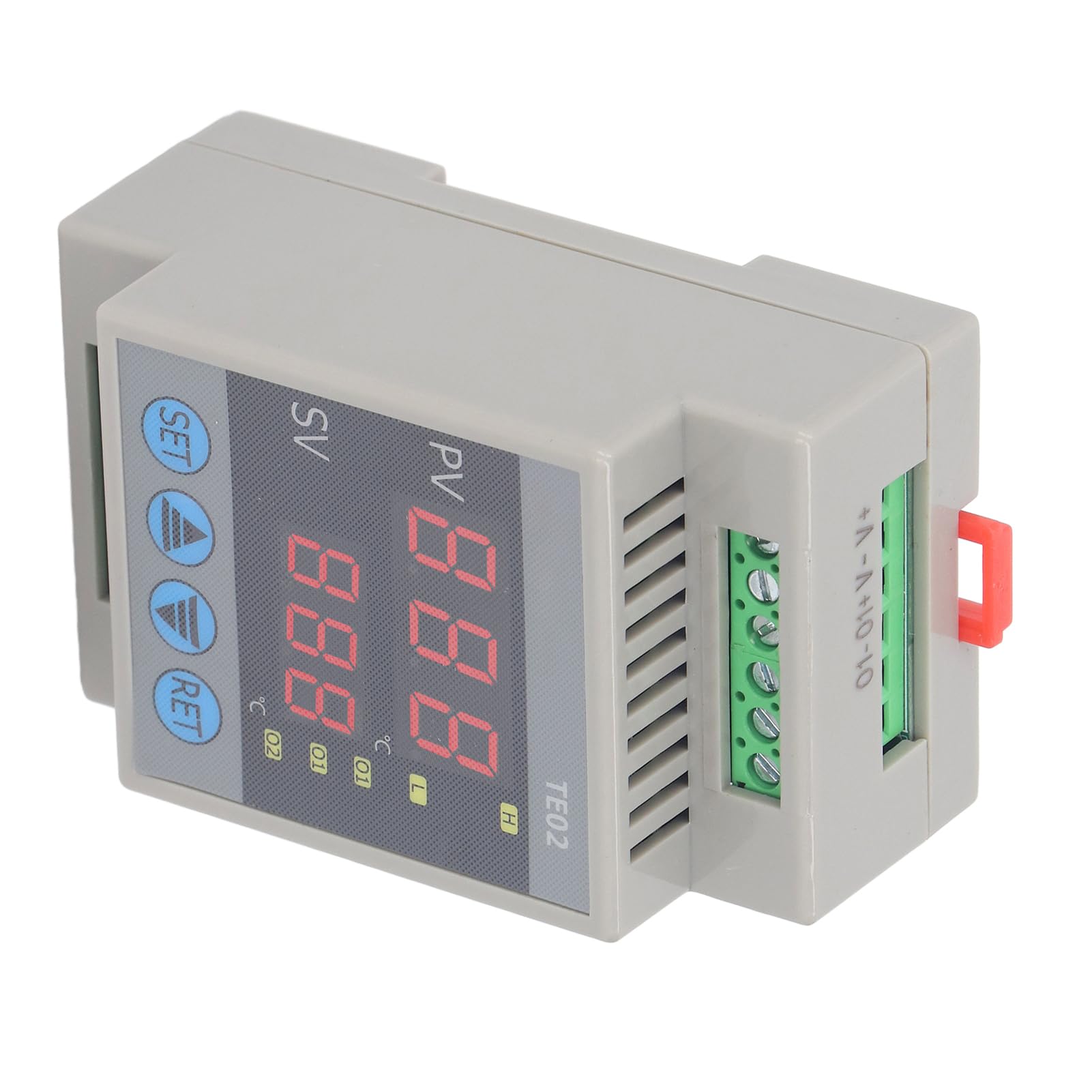 Controlador de Temperatura Micro de Carril DIN Módulo de Termostato con Pantalla Digital 220VAC de Alta Precisión para Control de Temperatura