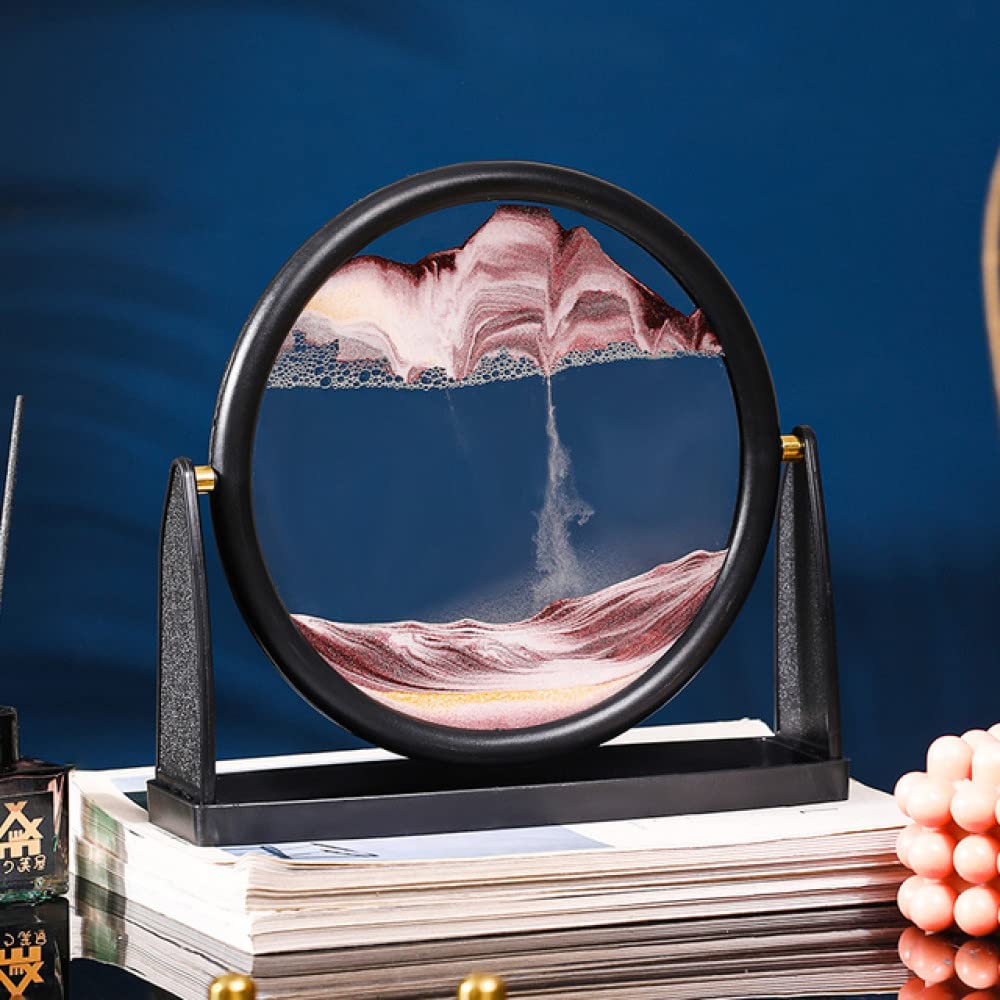 Peinture sables mouvants 3D Youther en verre et paysage de montagne
