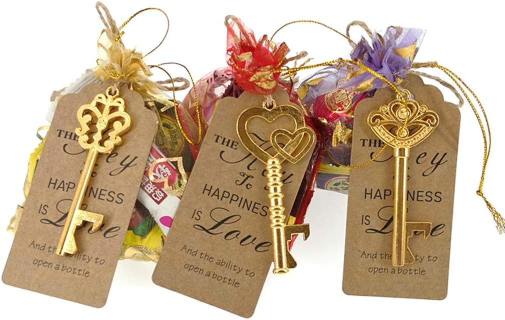 Onе-Dау Sаlе: Uр tо 40% оƒƒ 50pcs Skeleton Key Bottle Opener Wedding Party Favor Souvenir Gift with Escort Tag and Jute Rope (Gold Tone,5 styles) Gеt Sресіаl Prісе 50pcs Skeleton Key Bottle Opener Wedding Party Favor Souvenir Gift with Escort Tag and Jute Rope (Gold Tone,5 styles)