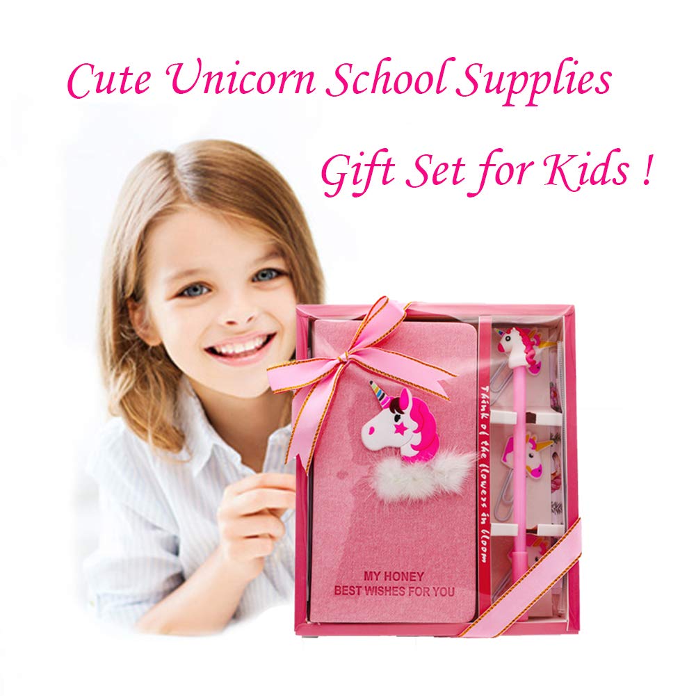 Set De Diario + Bolígrafo Unicornio - Caja De Regalo Para Comuniones, Bodas O Detalles Especiales