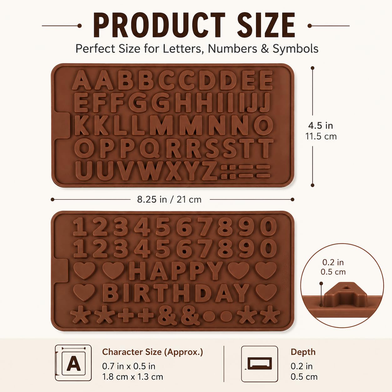 Paquete de 2 moldes de silicona con números de letras numéricos, para decoracion tarta y pasteles (número y alfabeto (2 unidades)