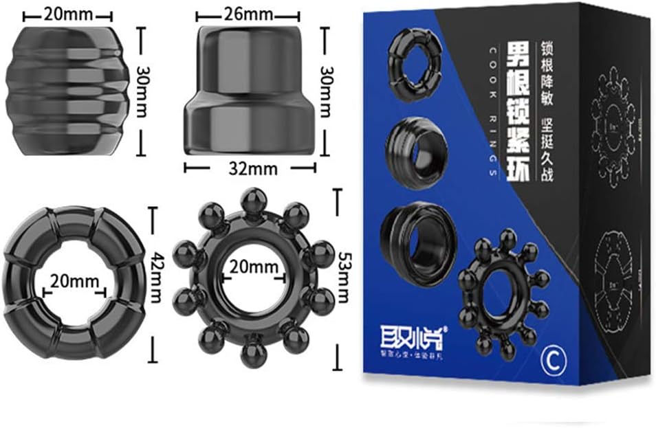 letongous Silicone Clock Sleeve Rings for Time Delay for Male