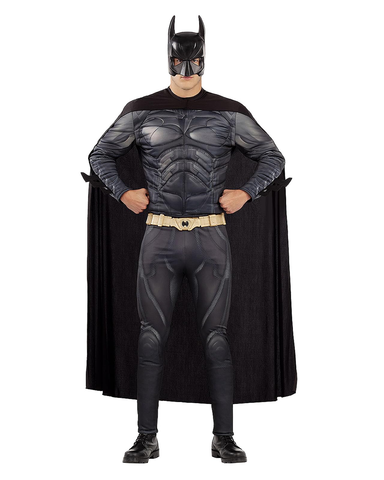 Funidelia Disfraz Oficial de Batman Caballero Oscuro para Hombre, Traje de Superhéroe para adulto, Disfraces de Halloween y Carnaval – Talla XL