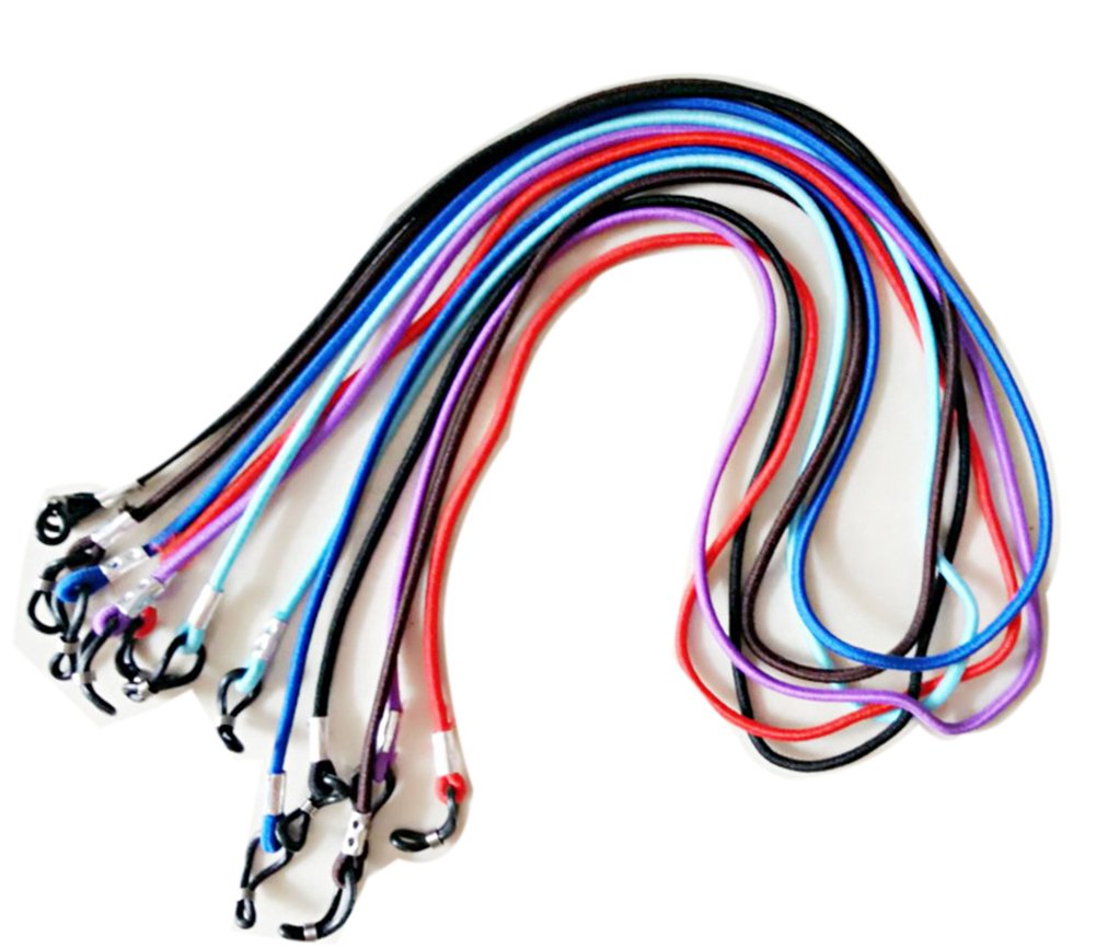 Hustar 12 Pcs Colourful Elastic Eyeglass Sunglasses Neck Cord String Retainer Strap Lanyard Holder for Women Men