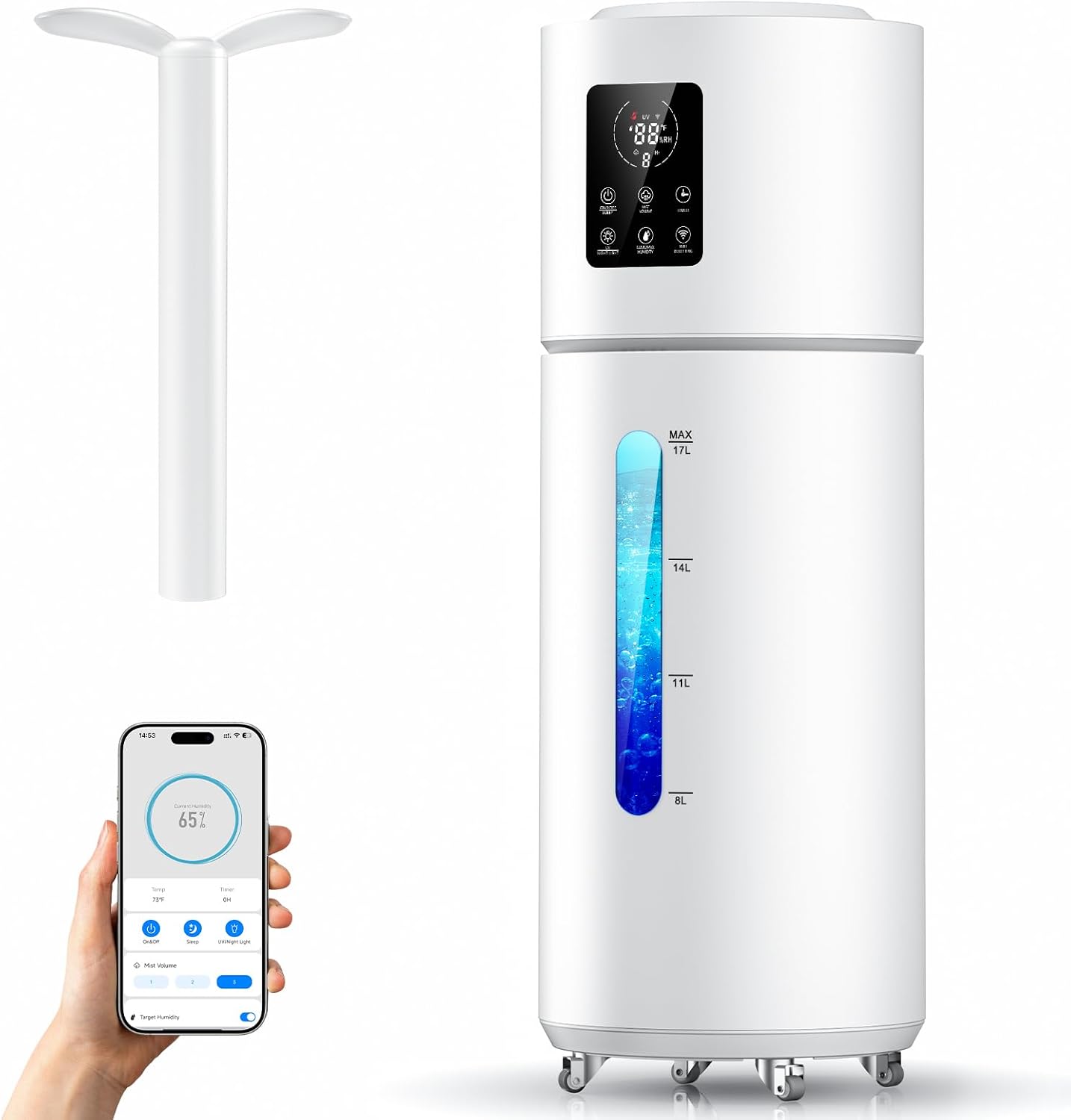 17L/4.5Gal Smart Humidifier Large...