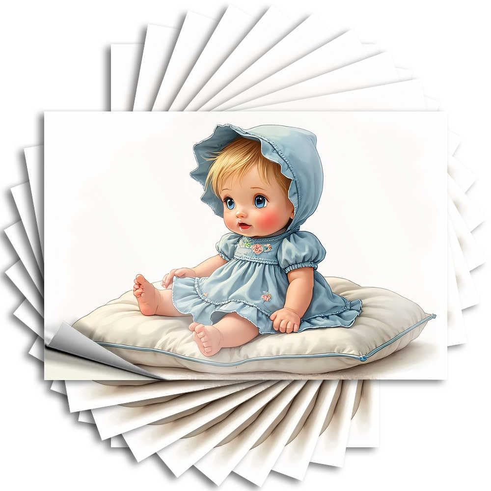 Stickers Shower Decor | Smiley Face Laptop Blue Dress with Floral Embroidery for Beer(8X12CM)