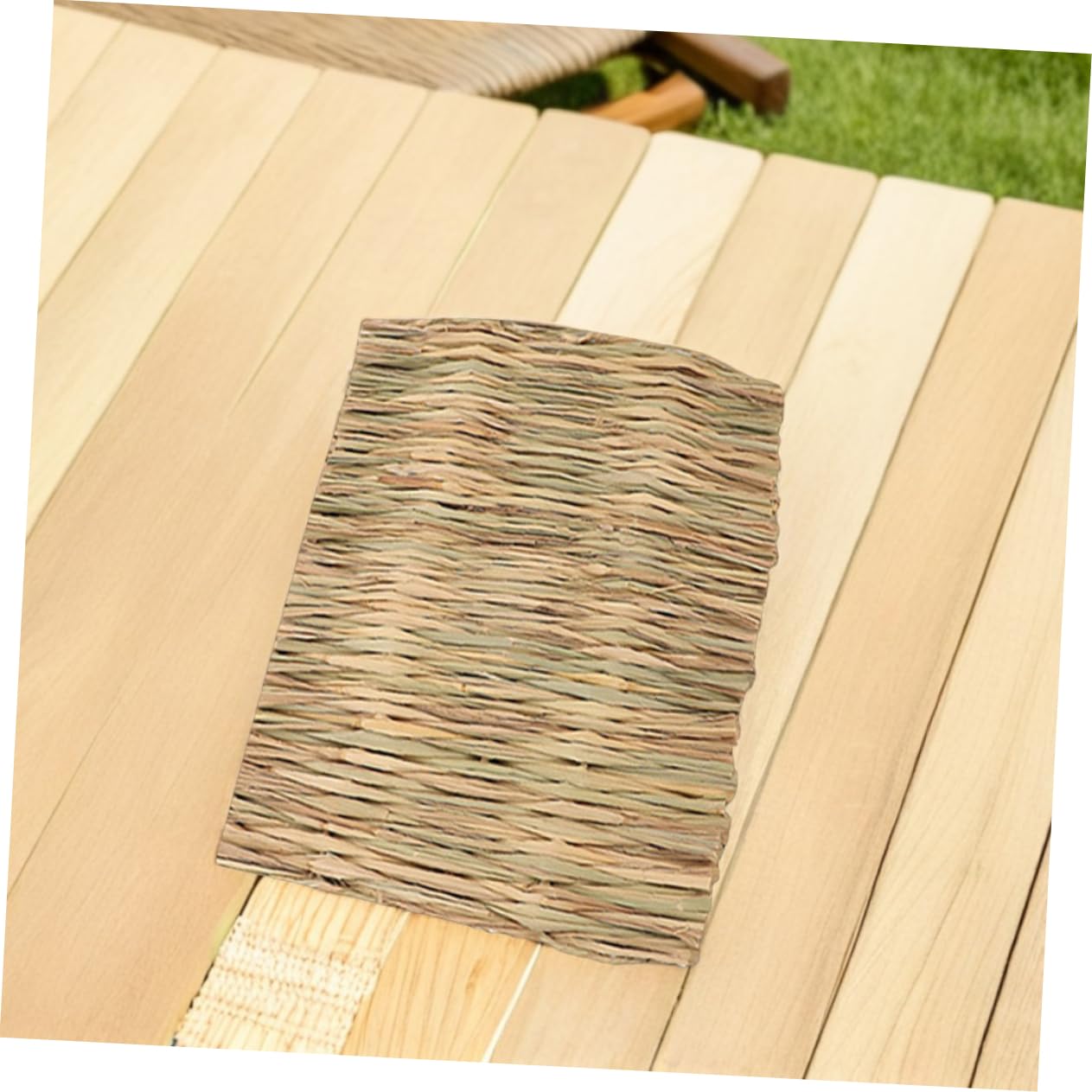 Toyvian Lot de 2 Nattes en Herbe Tressée pour Lapin, Couchage pour Petits Animaux, Usage en Cage, Repos Confortable et Jouet à Mâcher